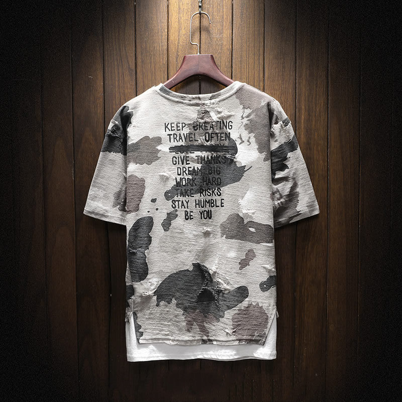 Fake Two Camouflage Men's T-shirt