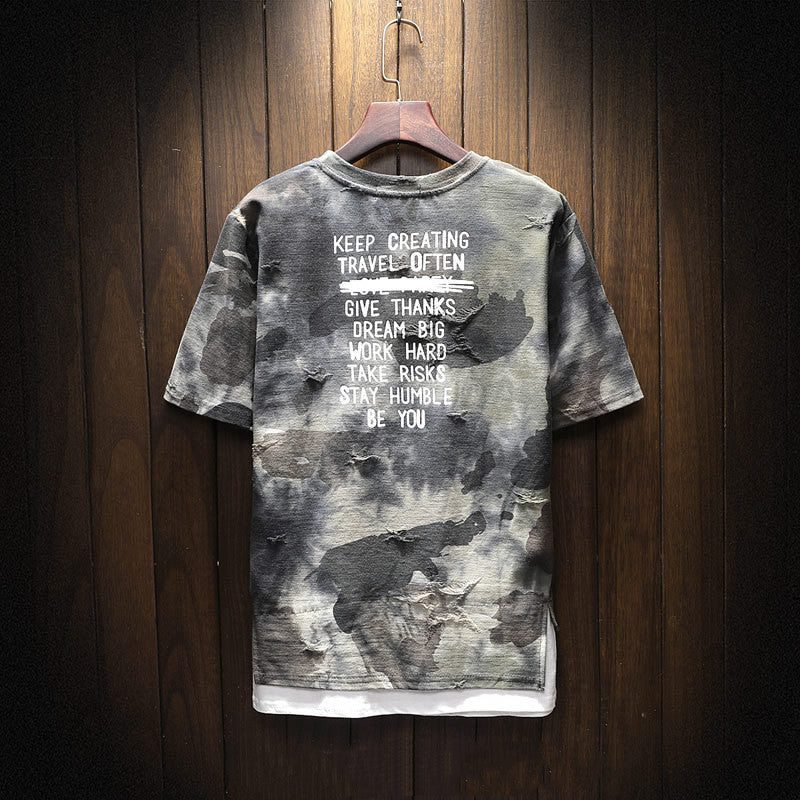 Fake Two Camouflage Men's T-shirt