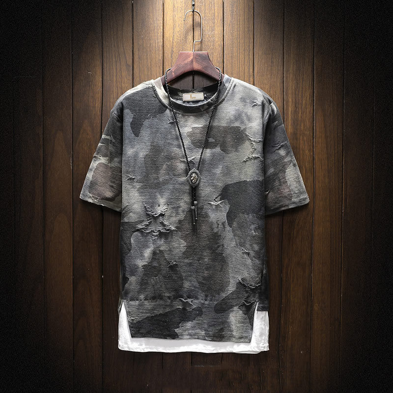 Fake Two Camouflage Men's T-shirt
