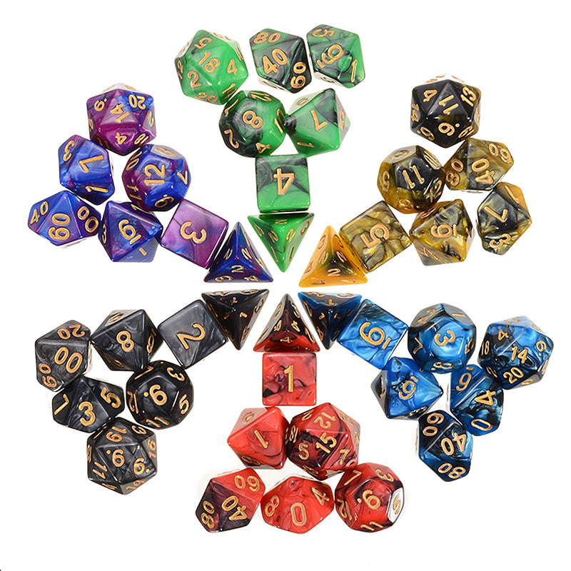 Multi-sided Set Of 7 DICE Board Game Running Group