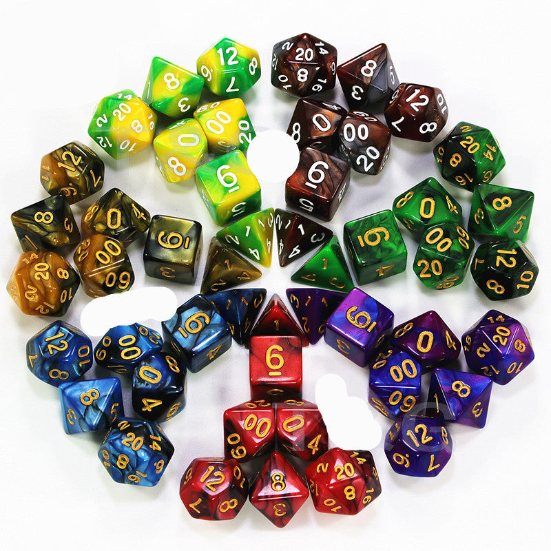 Multi-sided Set Of 7 DICE Board Game Running Group